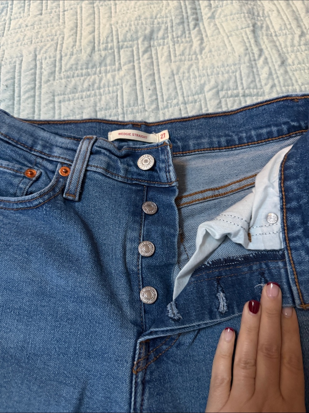 Levi's Blue Wedge Straight Leg Jeans